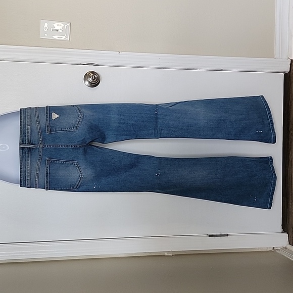 Guess Bootcut Distressed Jeans, Light Blue, Size 29 - Picture 4 of 13